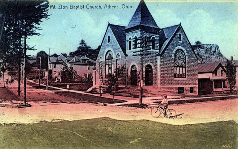 Postcard of the Mt. Zion Baptist Church, 1909. Courtesy of Ada Woodson Adams.