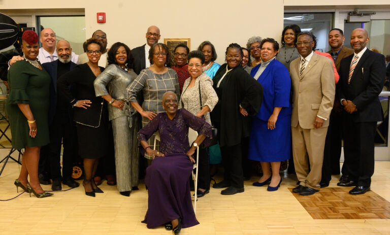 Gospel Voices of Faith members from 1974-2008. Gathered at the 80th Birthday Party for Francine Childs, February 2020. Sharell Arocho, photographer.